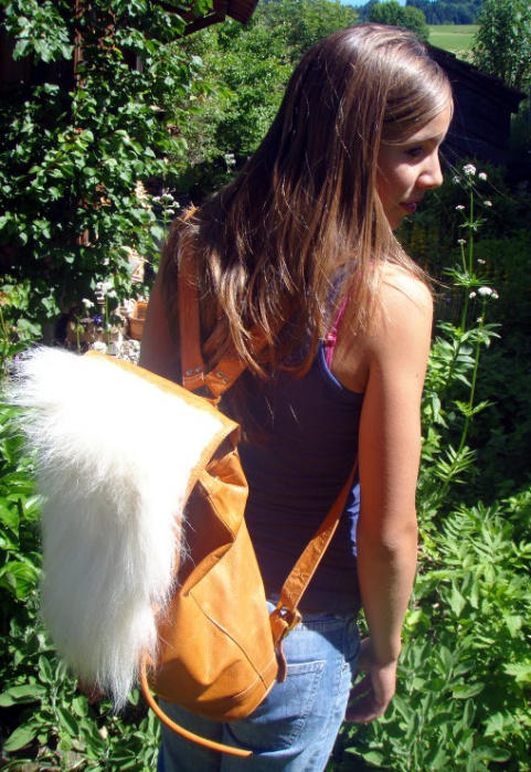 Rucksack aus Kaschmirziegenleder